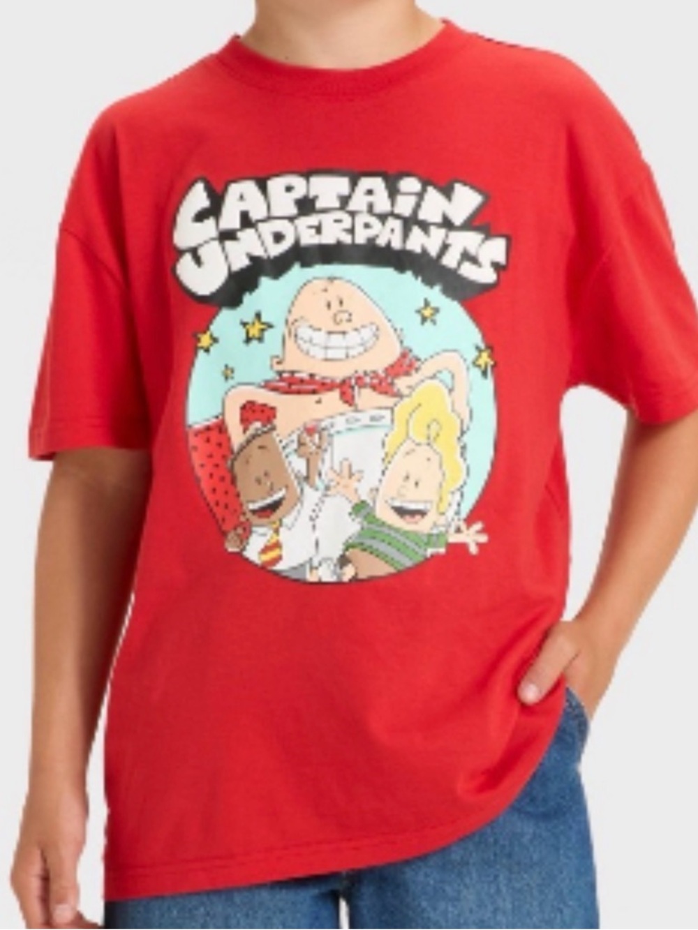 Captain Underpants Red Graphic T-Shirt